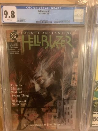 Hellblazer 1 Cgc 9.  8 John Constantine In His First On Going Title
