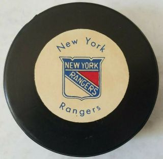 1972 - 75 York Rangers Official Nhl Rawlings Puck Vintage Biltrite Canada