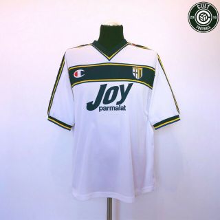 Parma Vintage Champion Away Football Shirt Jersey 2001/02 (m) Nakata Era Japan
