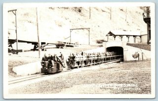 Postcard Id Kellogg Miners Leaving Bunker Hill Sullivan Mine Photo Rppc W1
