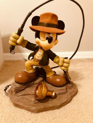 Disney Parks Mickey Mouse As Indiana Jones Medium Figure Figurine