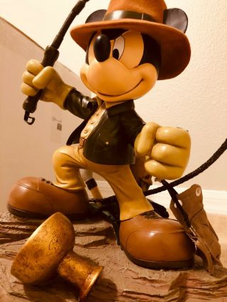 Disney Parks Mickey Mouse as Indiana Jones Medium Figure Figurine 2