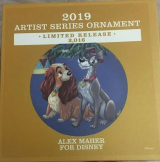 Lady And The Tramp 2019 Artist Series Ornament By Alex Maher – Limited Release
