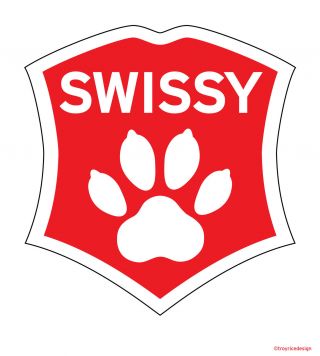 Greater Swiss Mountain Dog Car Decal.  Swissy Sticker.