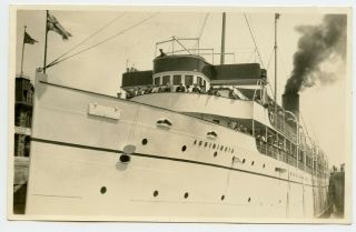 Steamship " Assiniboia " Canadian Pacific Railway Vintage Ship Photo