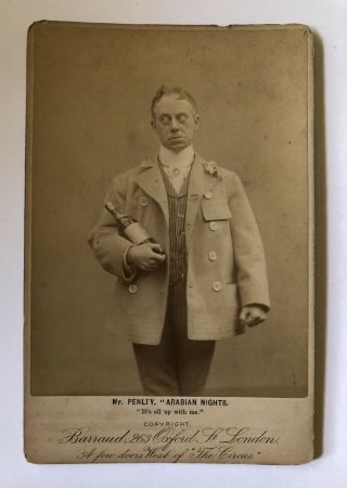 Cabinet Card Photo T.  S.  Penley Famed English London Stage Actor Arabian Nights