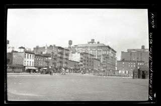 1929 Diner Hudson & Watts St Manhattan Nyc York City Old Photo Negative 332b