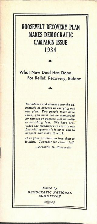 Historic Deal Franklin D.  Roosevelt Recovery Plan For Economy 34 - Page Bookl