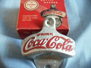 Vintage Coca Cola Starr X Wall Mount Bottle Opener In The Box,  Screws