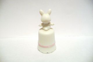THIMBLE BISQUE MOREHEAD 1985 ADORABLE HOLLY BABIES IN BUNNY SUIT TOPPER 