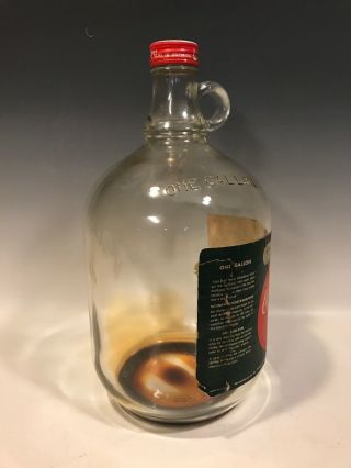 Coke Coca - Cola Glass 1 Gallon Syrup Bottle 1960s Vintage 2