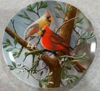 Vtg Collector Plate By Knowles The Cardinal Birds Of Your Garden Britannica