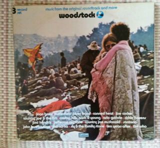Woodstock Orig 1969 Soundtrack Vinyl Lp Album 3 Record Set Cotillion Sd 3 - 500