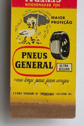 1950s General Tires Ribeirão Preto Brazil São Paulo Co Matchbook