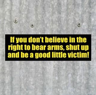 Funny " Gun Rights - Little Victim " 2nd Amendment Bumper Sticker Decal Nra Pro