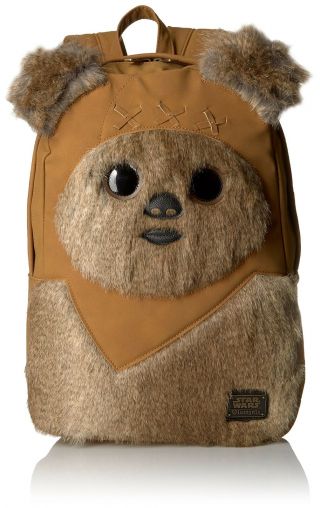 Loungefly Star Wars Full Size Ewok Laptop Backpack,  Faux Fur -