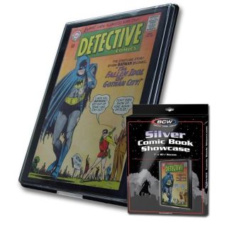 Case Of 25 Bcw Silver Comic Book Showcases Wall Mountable Display Frame