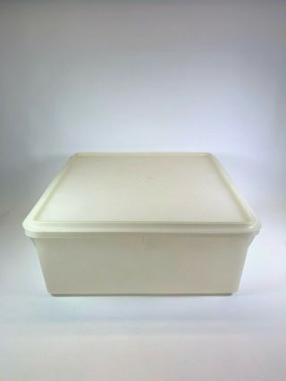 Tupperware Vintage Square Keeper 36 Cup Sheer 12 X 12 X 5 Large Container 166