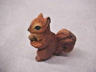 Squirrel By United Designs Stone Cast Miniature W Tag Made Usa