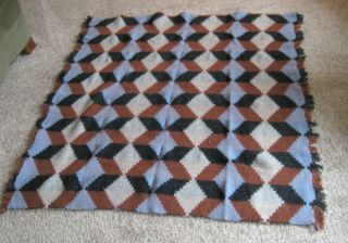 Vintage Manatunga Pure Virgin Wool Blanket Rug Throw Made In Zealand