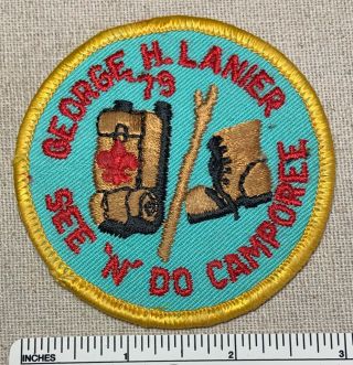 1979 George H.  Lanier Council Boy Scout Camporee Patch See " N " Do Bsa Camp Al Ga