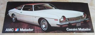 1974 Amc Matador Coupe Oleg Cassini Dealer Showroom Picture Photo Poster