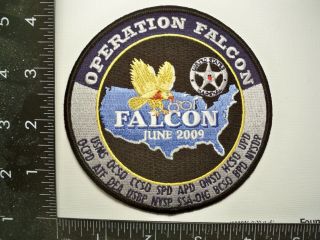 Federal Marshal Usms Ndny Op Falcon Patch Fbi Atf Dea Usbp Syracuse Ny Police Tf