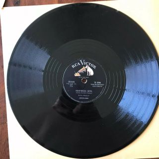 ROCK 78 RPM ELVIS PRESLEY HEARTBREAK HOTEL VG,  RCA - 20 - 6420 78 RECORD 2