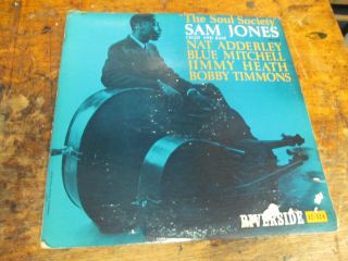 Sam Jones Soul Society Lp Riverside Mono Jazz Vg,  Dg 50s