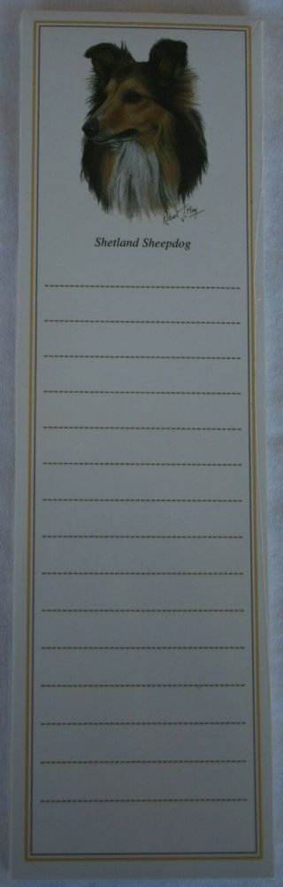 Shetland Sheepdog Sheltie Dog Magnetic Notepad Note List Pad