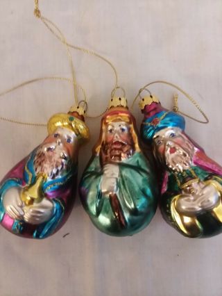Kurt Adler Polonaise Christmas Ornaments Set 3 Wise Men