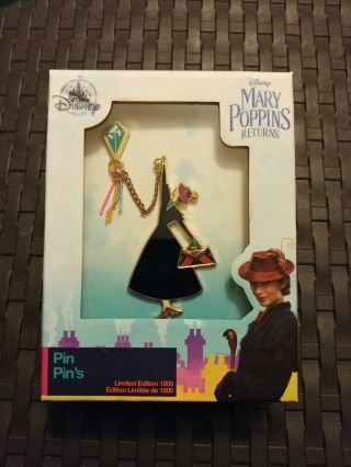Disney Store Mary Poppins Returns Le1500 Jumbo Pin Kite