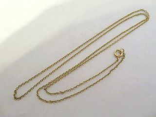 Vintage Estate 14k Solid Yellow Gold 22 " Cable Link Necklace Chain