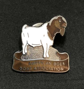 Abga Boer Goat Lapel Hat Tie Pin Broach Championship Boer Goat Jewelry