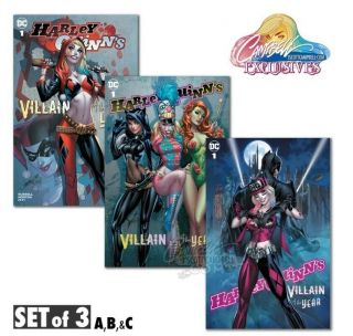 Harley Quinn: Villain Of The Year 1 Exclusive J Scott Campbell Covers A B C Set