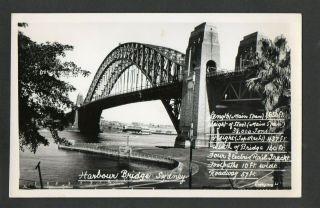 Australia Vintage Photo Postcard Harbour Bridge,  Sydney