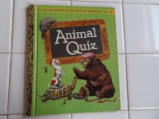 Animal Quiz,  A Little Golden Book,  1960 (a Ed;vintage Children 