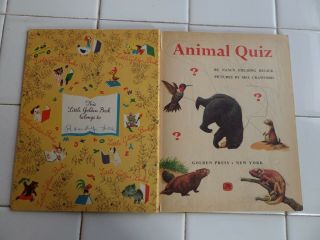 Animal Quiz,  A Little Golden Book,  1960 (A ED;VINTAGE Children ' s) 3