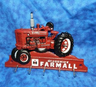 Mccormick Farmall Ih " H " Tractor Cast Iron Wall Mount Key Utility Hook 8 " Long B