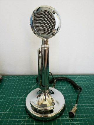 Vintage Astatic Chrome Silver Eagle D - 104 Microphone W/ 4 Pin Connector
