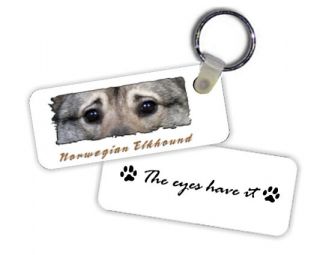 Norwegian Elkhound The Eyes Have It Key Chain
