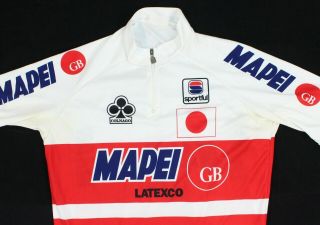 VTG Sportful Mapei Latexco Colnago GB Japan White Bicycle Cycling Jersey 3