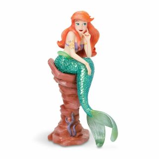 Disney Showcase Couture De Force Ariel Figurine 2019 6005685 Sitting On Rock