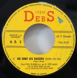 Henri Debs Quartet & Paul Blamar Biguine Jazz Boléro Debs Hd3 Single Listen