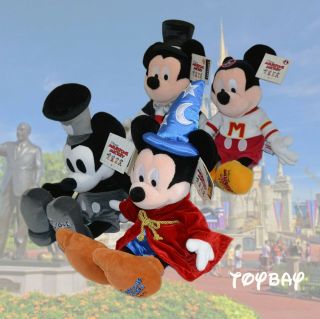 Four Disney Milestone Mickey Mouse Steamboat Willie,  Sorcerer,  Celebration,  Club