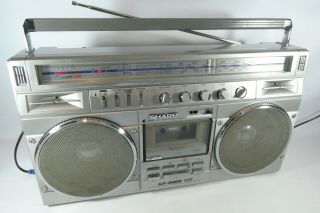 Old Vintage Sharp Gf - 8989e Boombox Ghettoblaster Portable Radio/ Stereo Please