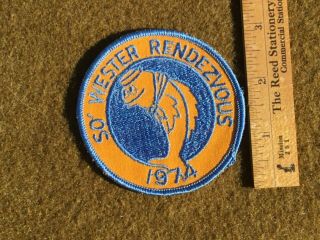 1974 Vintage Boy Scouts Of America Patch So’ Wester Rendezvous