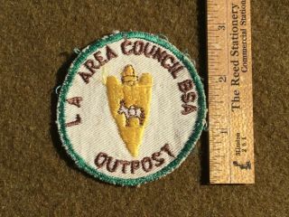 1969 Vintage Boy Scouts Of America Patch Los Angeles Area Council Bsa Outpost