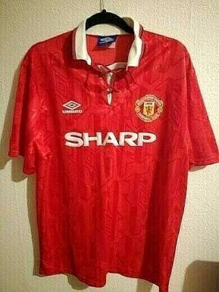 Manchester United Xl Rare Vintage Football Shirt 1992 - 1993 1993 - 1994