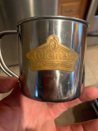 Vintage Rare Coleman Metal Drinking Coffee Cup Mug The Sunshine Of The Night